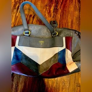 Fossil multi color bag. Leather.
